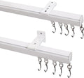 ChadMade Ceiling/Wall Mount Curtain Track Rod Set - 9ft Adjustable Length by ChadMade