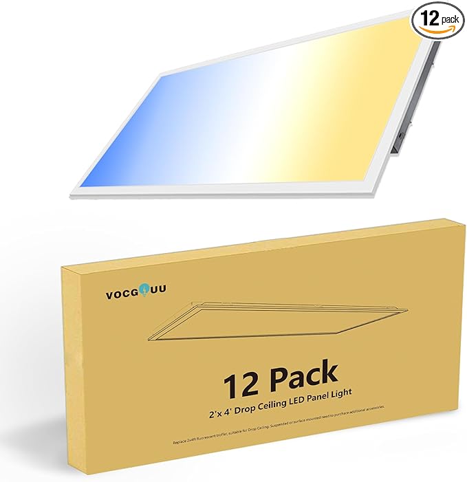 VocgoUU 12 Pack 2x4 LED Flat Panel Lights by VocgoUULighting