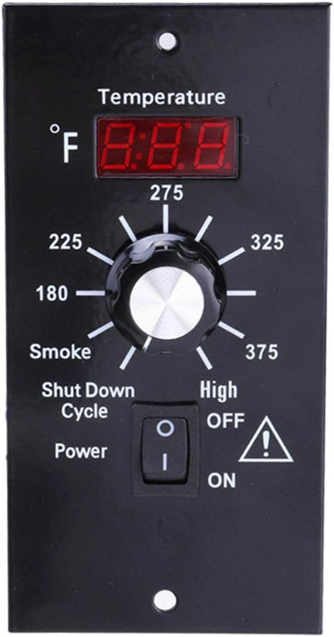 Digital Thermostat Controller, LED Display Temperature Control Panel Barbecue by Unknown
