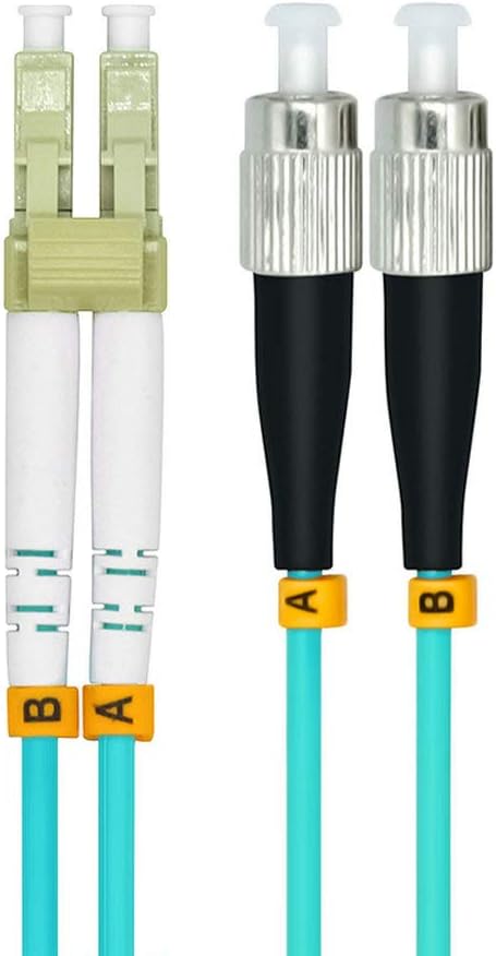 Jeirdus 10 Meters 33ft LC to FC Duplex 50/125 10G OM3 Multi-Mode Fiber Optic - Image 2