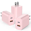 USB C Charger Block, iPhone 16/15 Charger Block 20W Dual Port QC+PD 3.0 Power by DelTucci