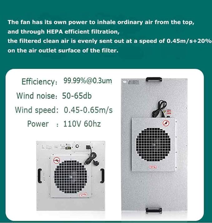 BEILOCKERY 110V Vertical Laminar Dust Free Workshop - Image 4