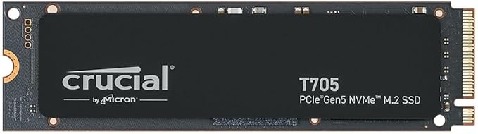 Crucial T705 PCIe Gen5 NVMe 4TB SSD, TLC NAND, Intel & Ryzen Compatible by Crucial