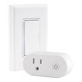 RunLessWire Wall Plug Bluetooth Battery-Free Wireless Light Switch Kit 30ft BLE by RunLessWire