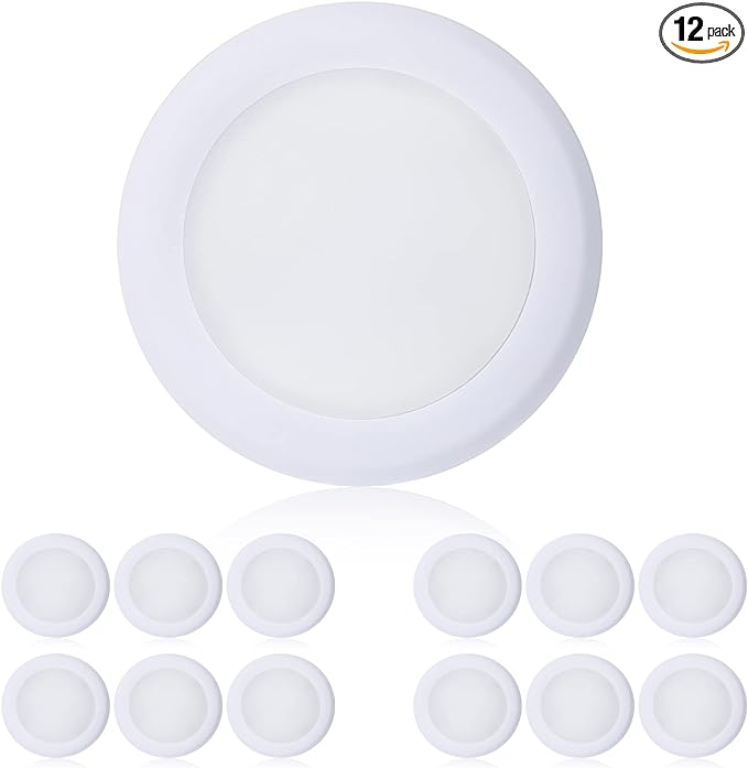 TOPELER 12 Pack Surface Mount LED Ceiling Light, 6 Inch Low Profile Dimmable by TOPELER