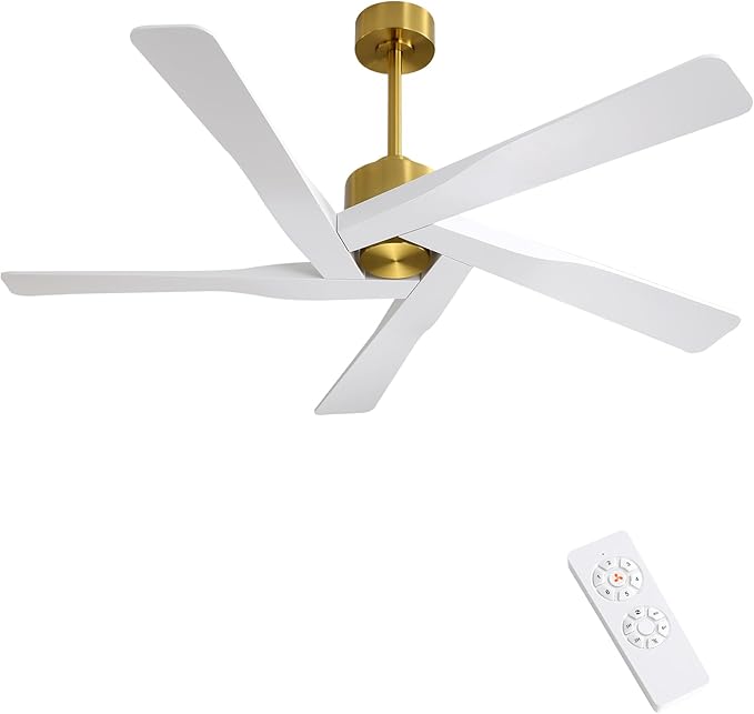 WINGBO 54" ABS DC Ceiling Fan No Light, 5 Blade ABS Plastic Ceiling Fan by HomePage