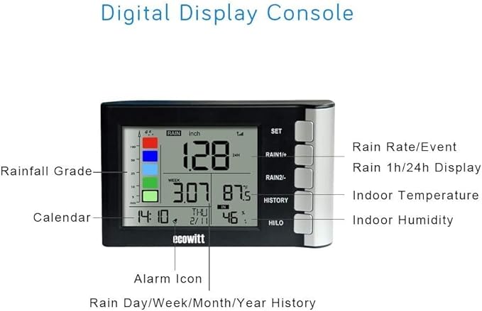 ECOWITT WH5360B Wireless Rain Gauge High Precision Digital 3-in-1 Weather - Image 3