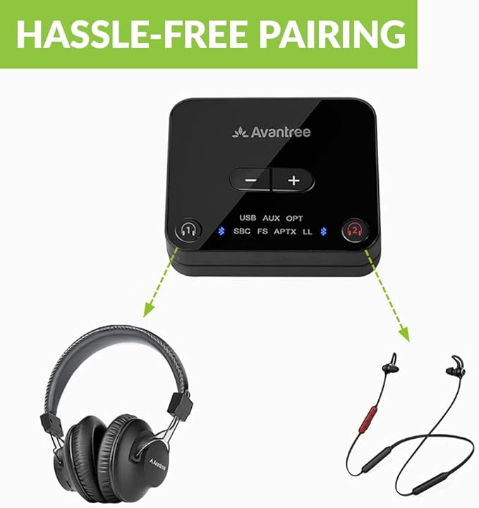 Avantree D4169 Dual Wireless Headphones & Earbuds Set - Image 4