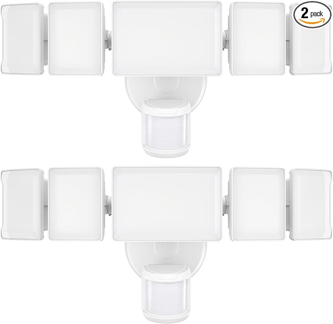 Olafus 130W Motion Sensor Outdoor Lights, 13000LM 2 Pack Motion Sensor Flood by Olafus