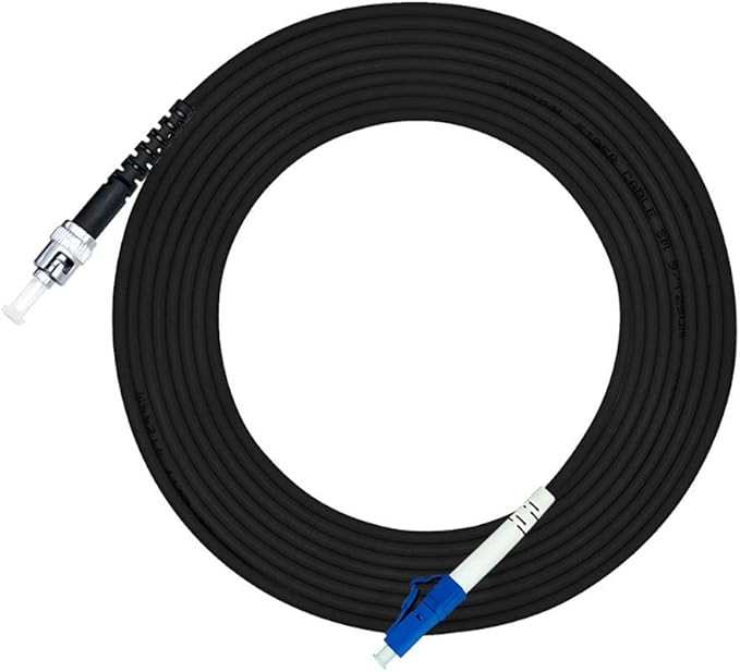 Jeirdus 3M LC to ST Outdoor Armored Simplex 9/125 SM Fiber Optic Cable Jumper by Jeirdus