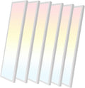 HOLDWILL 1X4 FT Led Flat Panel Light, 6 Pack 5CCT 3K/4K/4.5K/5.2K/6K Surface by HOLDWILL