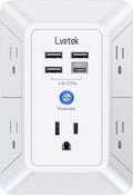 5 Outlet Extender Multi Plug Wall Outlets by Lvetek