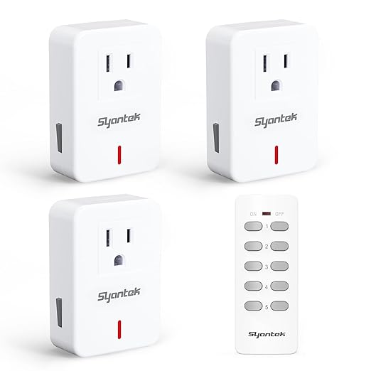 Syantek Remote Control Outlet Wireless Light Switch by Syantek