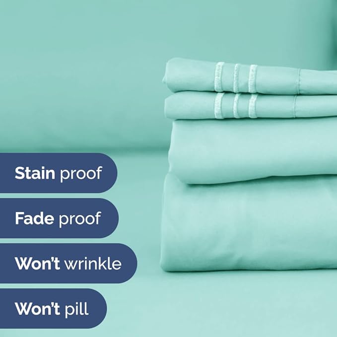 Split Head King Sheet Set – 4 Piece Flex Split Top King Sheets - Image 7