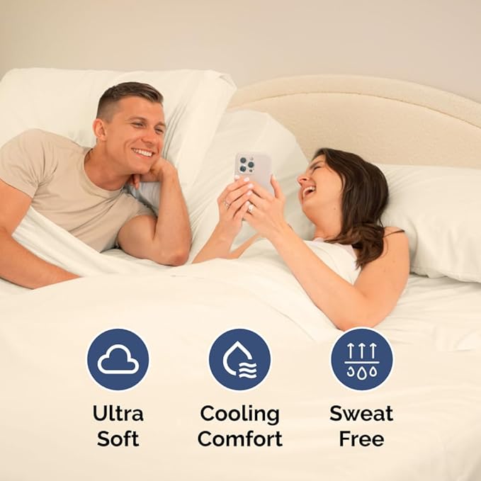 Split Head King Sheet Set – 4 Piece Flex Split Top King Sheets - Image 5