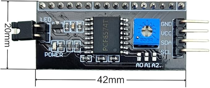 Haldzemo 1602 LCD Screen Display Module 1602A 16x2 Character Serial Blue - Image 5