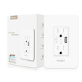 MOES WiFi Smart Wall Outlet, 15A Divided Control 2 in Wall Socket by MOES
