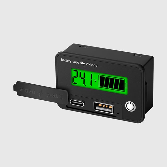 MOAIYU DC8-30V Electricity Meter Digital LCD Display Car Battery Charging - Image 5