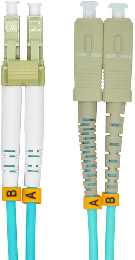 Jeirdus 5Meters 16ft LC to SC Duplex 50/125 10G OM3 Multi-Mode Fiber Optic - Image 2