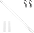 Bokon 2 Pieces White Fiberglass Blind Wand Vertical Blinds Stick Replacement by Bokon