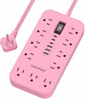 Pink Extension Cord with Multiple Outlets- 5 FT Kawaii Power Strip, Cute by YourBetterchoice