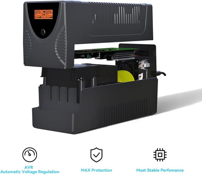 Ups Battery Backup and Surge Protector 1250VA/720W, Computer Uninterruptible - Image 2