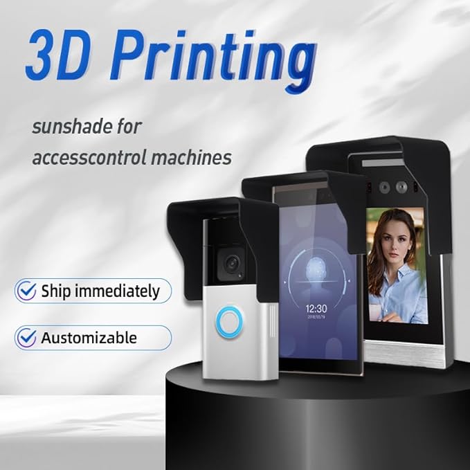 YJNBEST Face Recognition Terminal Cover 3D Printing Glare Sun Shade Cover - Image 2