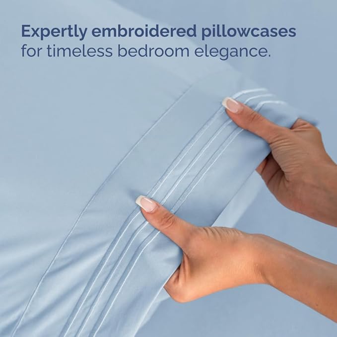 Split Head King Sheet Set – 4 Piece Flex Split Top King Sheets - Image 8