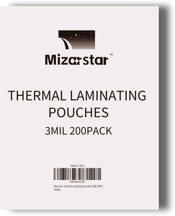 Mizarstar Thermal Laminating Pouches, 9 x 11.5 Inches, 3 Mil, Letter Size - Image 2