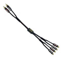 Arklove 10ft Shielded RCA Plug Splitter Stereo Audio Video Cable 2 Male to 4 by Arklove
