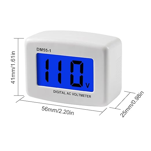 AITIAO 3Pcs Voltage Test Monitor, Flat US Plug AC 80-300V LCD Digital Voltmeter - Image 3