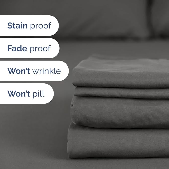 Split Head King Sheet Set – 4 Piece Flex Split Top King Sheets - Image 6