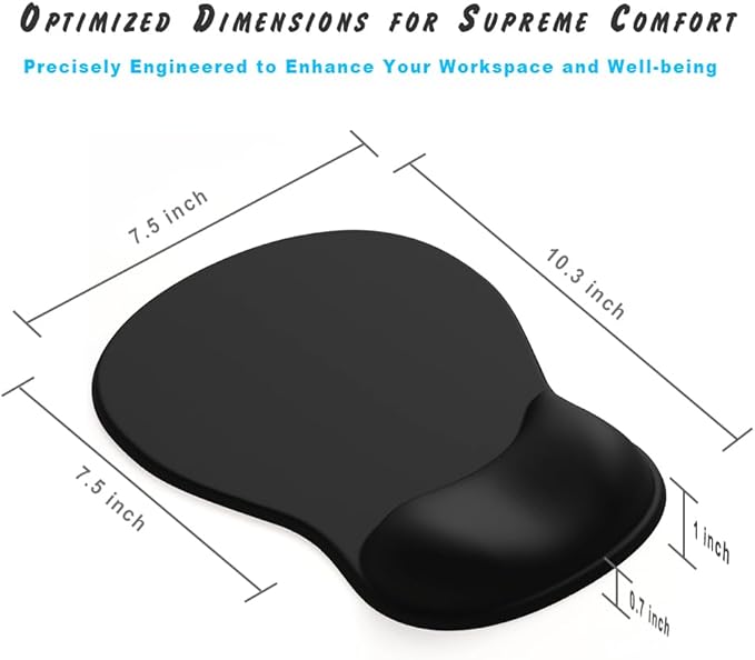 ErgoComfort Gel Wrist Rest Mouse Pad-Ergonomic Office Mousepad - Image 8