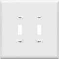 ENERLITES Jumbo Double Toggle Switch Cover, Large Two Gang Light Switch Wall by Enerlites