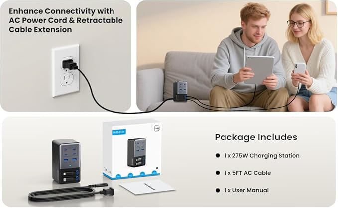 USB C Charger 275W Charging Station - Image 8