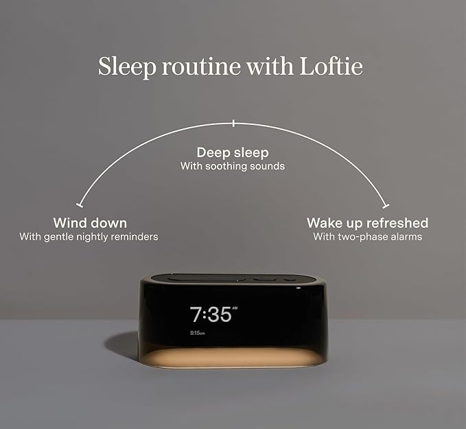 Loftie Alarm Clock with Sound Machine –Smart Alarm Clock w/Light, Night Light - Image 9