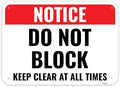 1PC Do Not Block Sign, 14 x 10 Inches by Venicor