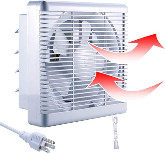 SAILFLO 10 Inch Window Shutter Exhaust Fan, 11.6 x 11.6 Inch Cutout, 406CFM 35W by SAILFLO