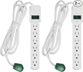 GoGreen Power Inc. 6 Outlet Surge Protector, 6FT Cord, 2 Pack by Unknown