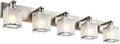 WINSHEN 5-Lights Bathroom Vanity Light Fixtures, Modern Brushed Nickel Wall by WINSHENLighting