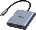 USB-C to Dual 4K DisplayPort Splitter Adapter, USB Type C to Displayport Dual by SeloreS-Global
