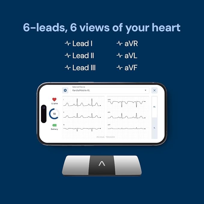 AliveCor KardiaMobile 6-Lead Personal EKG Monitor – Six Views of The Heart – - Image 6