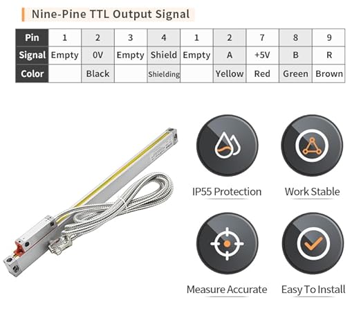 3 Axis Digital Readout DRO for Milling Machine High Accuracy Linear Scale 5um - Image 6