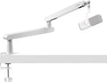 IXTECH White Microphone Boom Arm Stand Low Profile Boom Arm Adjustable Mic Stand by I-XTECH