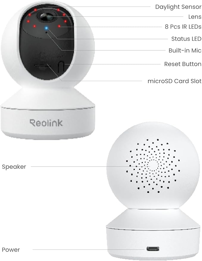 REOLINK Home Security Camera System, 4MP HD Plug-in Indoor WiFi 6 Pan Tilt Pet - Image 9