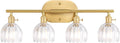 Shenmoyl Bathroom Light Fixtures, 4-Light Brass Vanity Wall Light Over Mirror by Shenmoyl