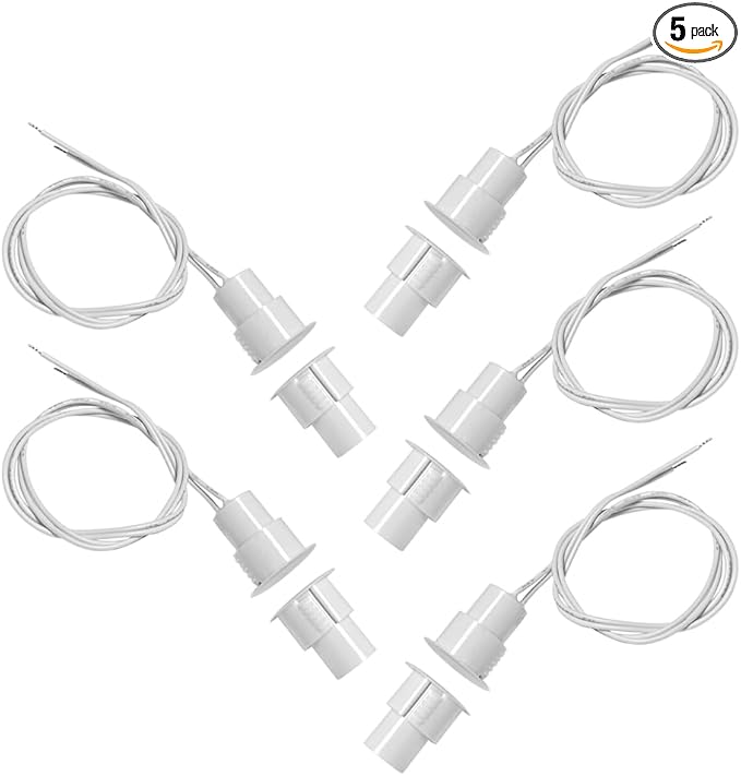 5 Sets Flush Mounted 3/4" Door Magnetic Contacts Alarm Switch Sensor NC Type by DSYBJR