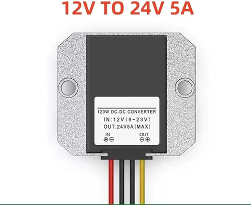 120W 5A DC-DC Boost Converter, 12V to 24V Step-Up Voltage Regulator - Image 2