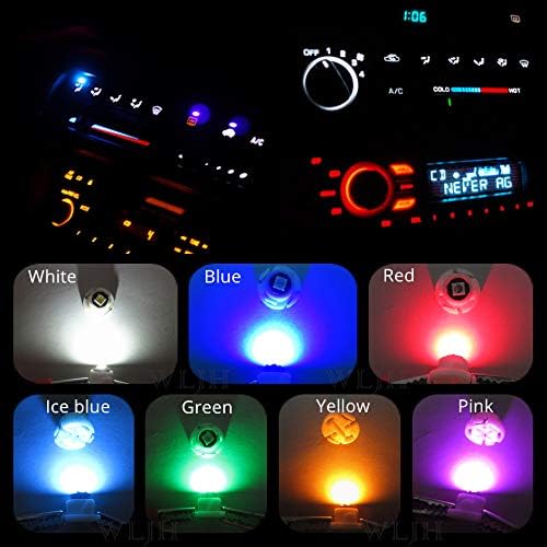 WLJH Ice Blue A/C Climate Heater Control Dash Indicator Light Switch Led Bulbs - Image 2