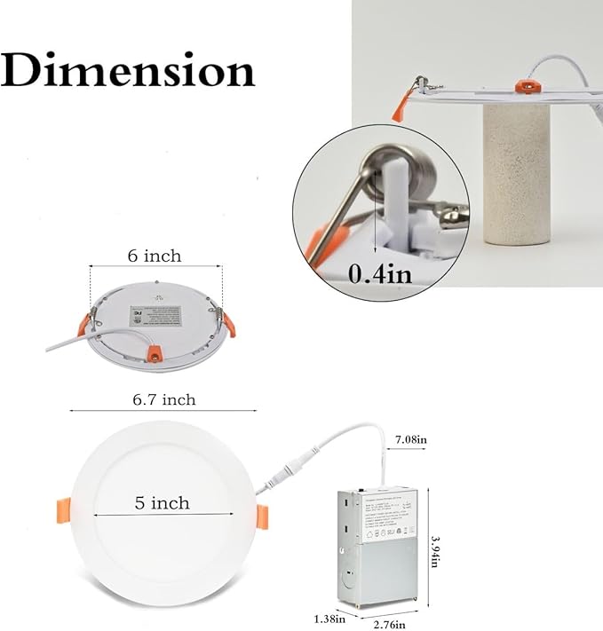 192 Pack 6 Inch Ultra-Thin LED Recessed Ceiling Light - Image 3